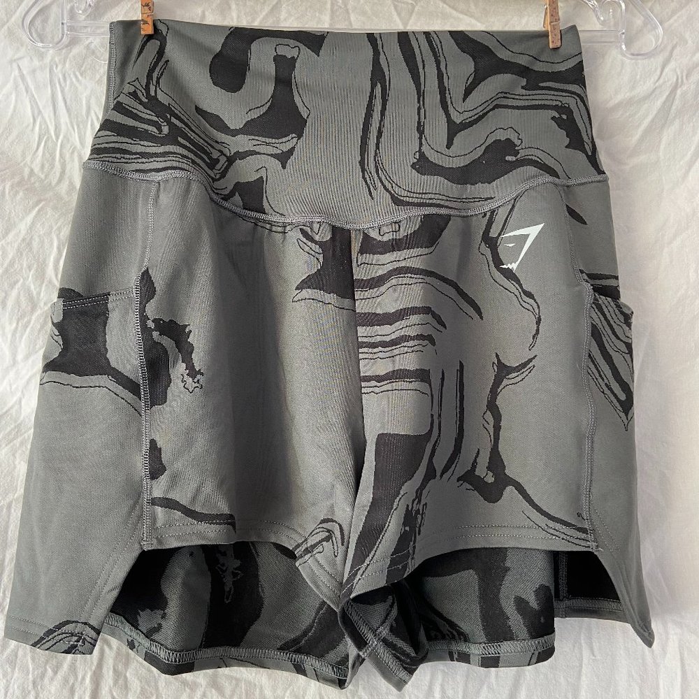 Gymshark Black and Gray Athletic Shorts